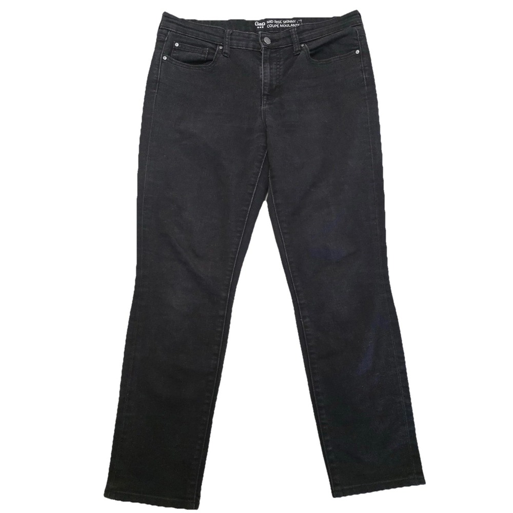 Gap Skinny‎ Fit Jeans Women's 10 30 Black  Ankle  Denim